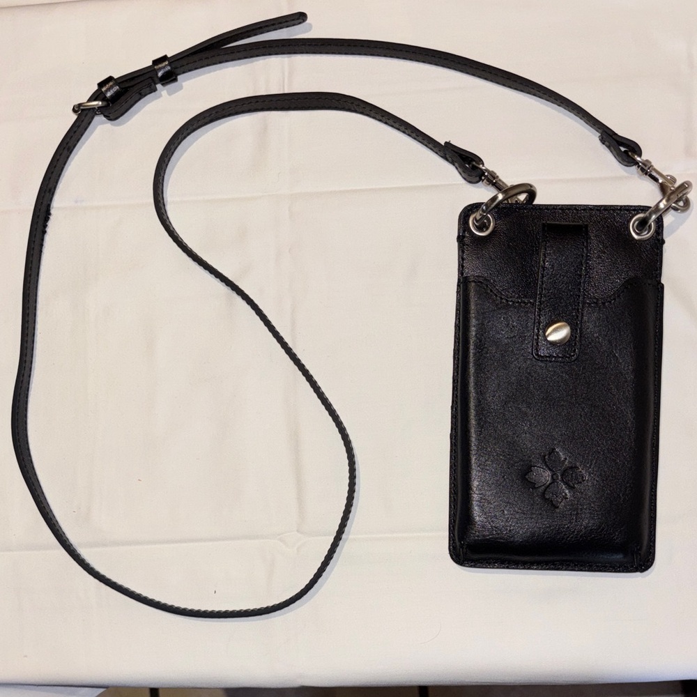 Patricia Nash Black Leather Crossbody Wallet - Picture 5 of 5